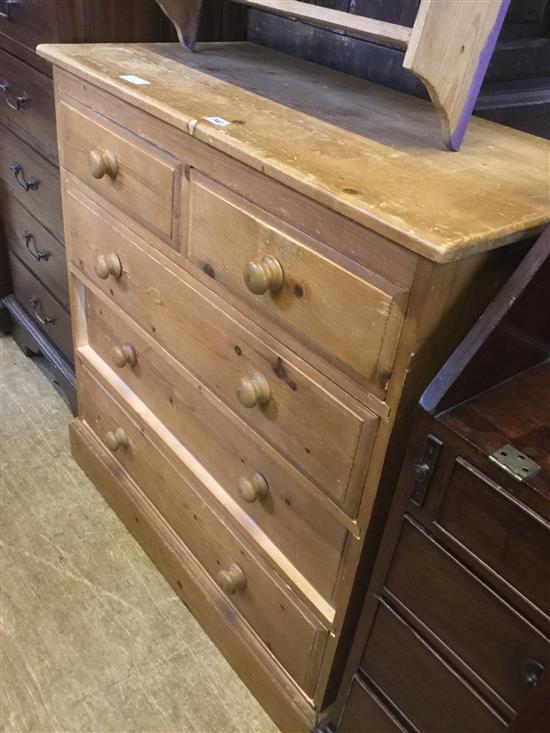 Pine chest and shelving